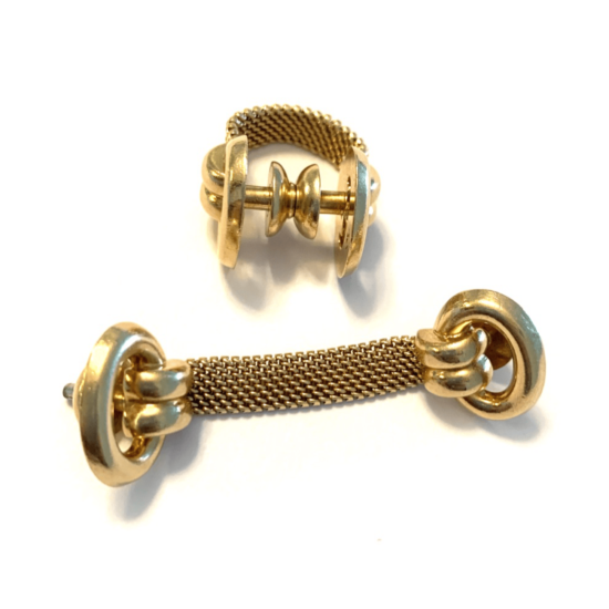 Meister jewellery of germany designed cuff link in 18k yellow gold