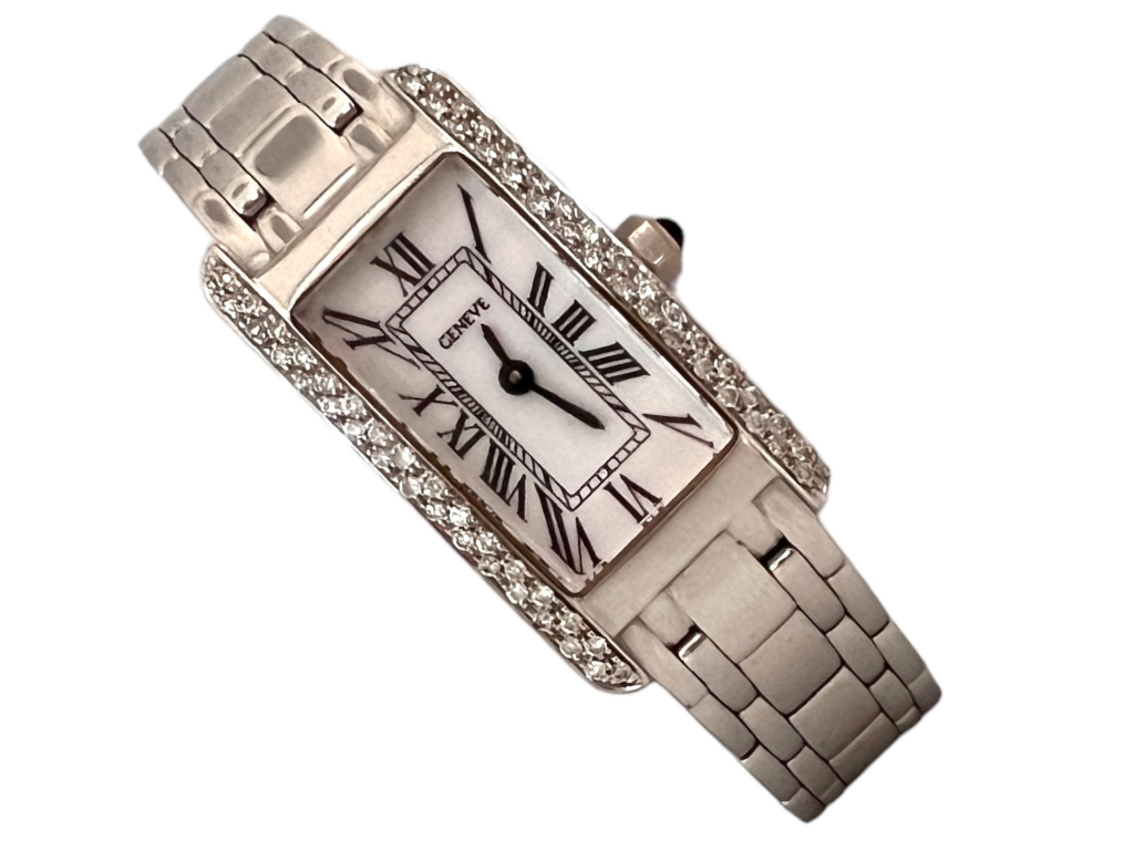 Capricorn Zodiac Watch Charm in 14k gold with diamonds