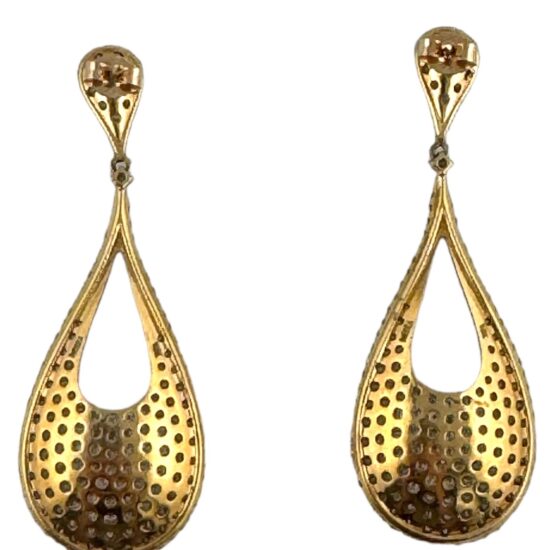 KP Gems 18k Rose Gold Tear Drop Earrings b