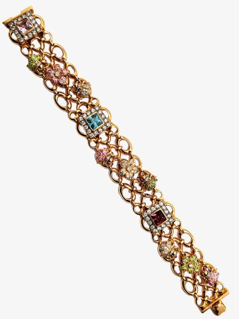 Kp gems zorab diamonds and color 18k bracelet
