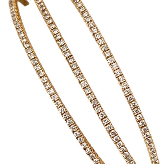 Kp gems flexible triple row diamond cuff bracelet
