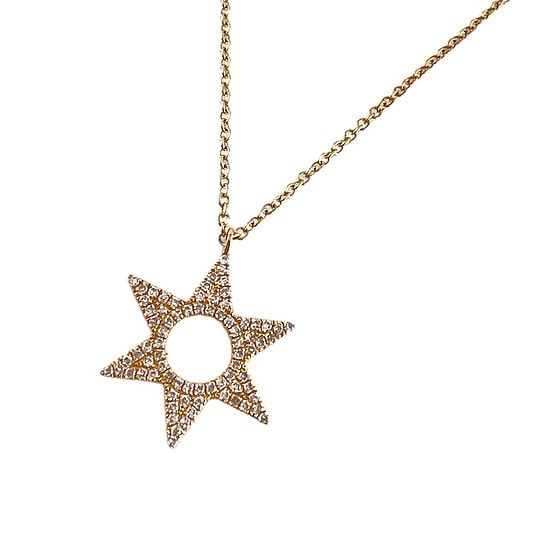 Kp gems diamond star of david necklace
