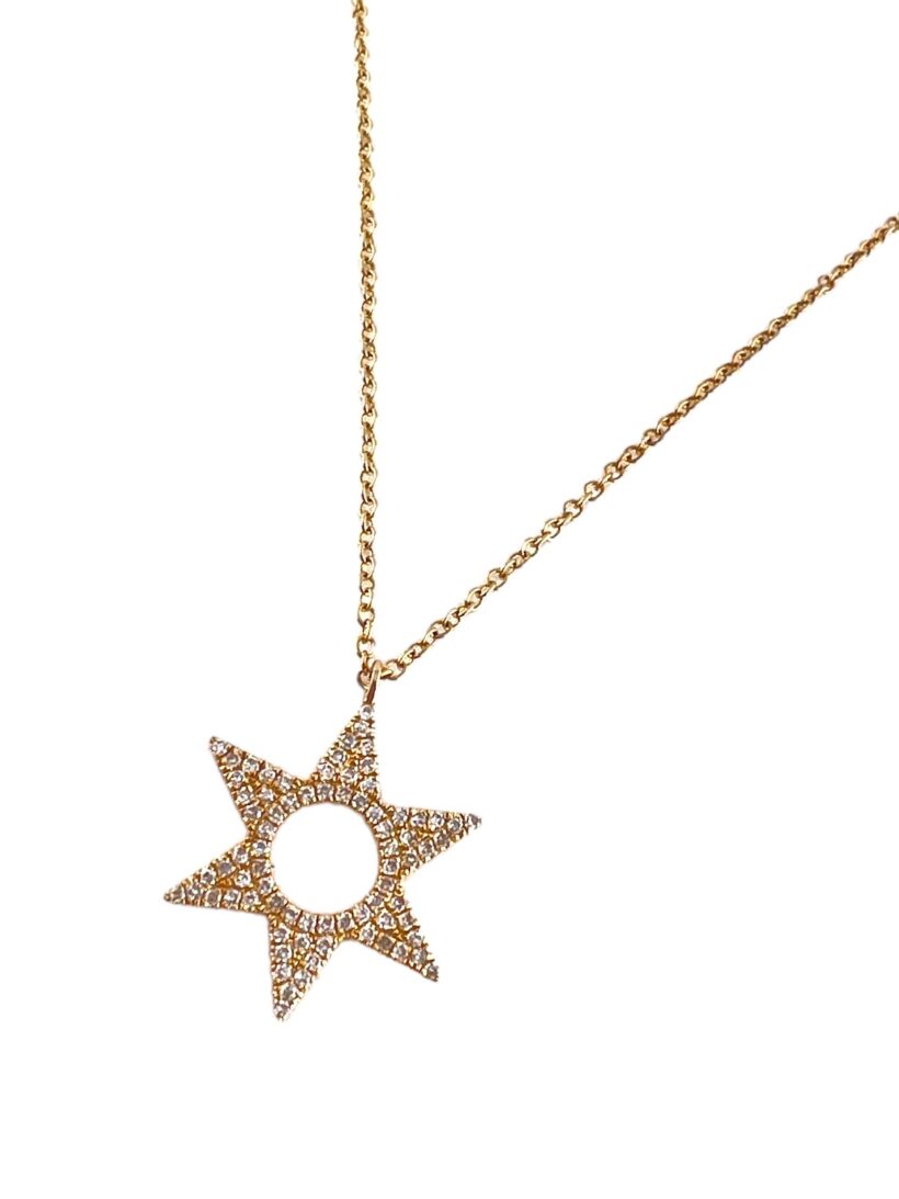 Kp gems diamond star of david necklace