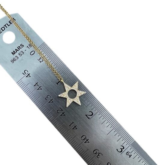 KP Gems Diamond Star of David Necklace measurement