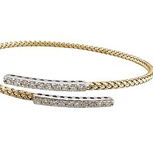 Kp gems braided diamond bypass cuff yg