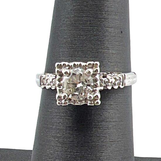 KP Gems Vintage 1950’s Diamond Engagement Ring