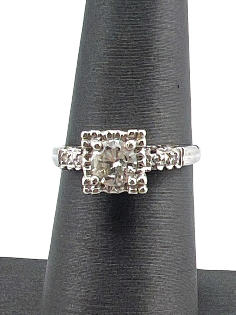 Kp gems vintage 1950s diamond engagement ring