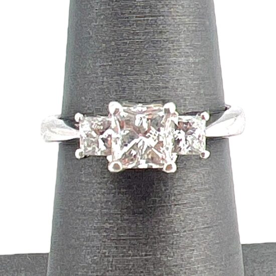 KP Gems Leo Cut Diamond Engagement Ring with Guard Ring .b