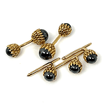 Kp gems schlumberger tiffany hematite acorn cufflinks