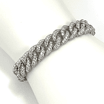 Kp gems pave diamond cuban link bracelet