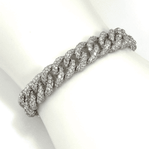 KP Gems Pave Diamond Cuban Link Bracelet