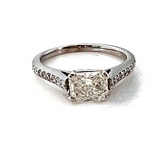 Kp gems 0 89 ct radiant diamond gia i si2 size 6 ring