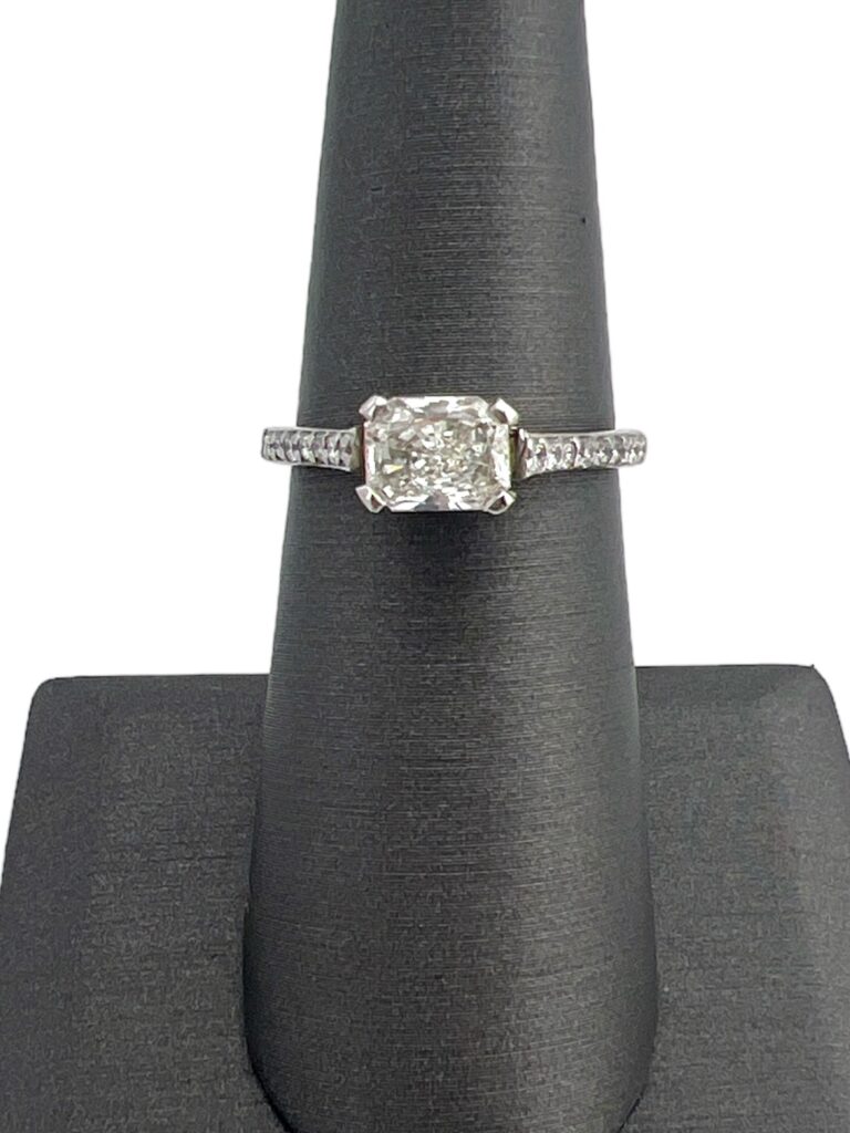 Kp gems 0 89 ct radiant diamond gia i si2 size 6 ring c