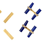 Kp gems vintage cartier lapis lazuli 18k gold cufflinks