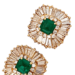 Kp gems emerald and diamond earrings