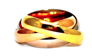 KP Gems Triple Gold Rolling Ring