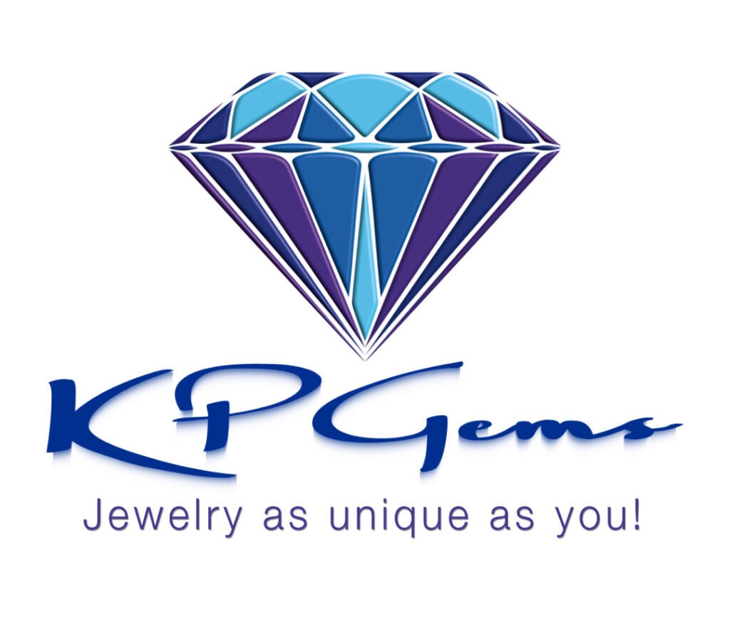 Logo of KP Gems, a jewelry company specializing in buying and selling unique, high-quality jewelry pieces.