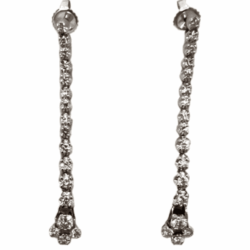 14k Vintage Diamond Drop Earrings Earrings