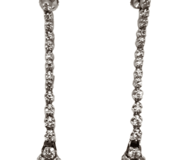 14k Vintage Diamond Drop Earrings Earrings