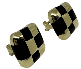 Angela Cummings 18k Checkerboard Earrings Earrings