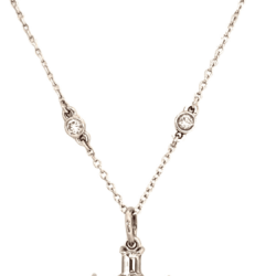 Baguette & Square Cut Diamond Pendant on Diamonds by the Yard Necklace Baguette & Square Cut Diamond Pendant on Diamonds by the Yard Necklace