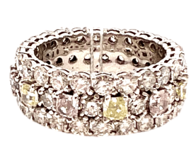 Yellow & Pink Diamond Ring Rings
