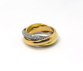 Diamond YG Rolling Ring Rings