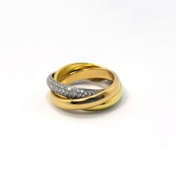 Diamond YG Rolling Ring Rings
