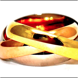 Triple Rolling Gold Ring Rings